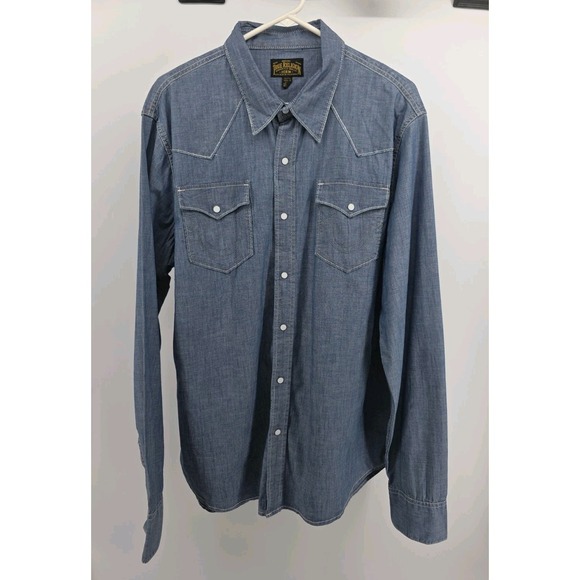 True Religion Other - True Religion Denim Western Button-Up Shirt Men's 2XL Blue Long Sleeve